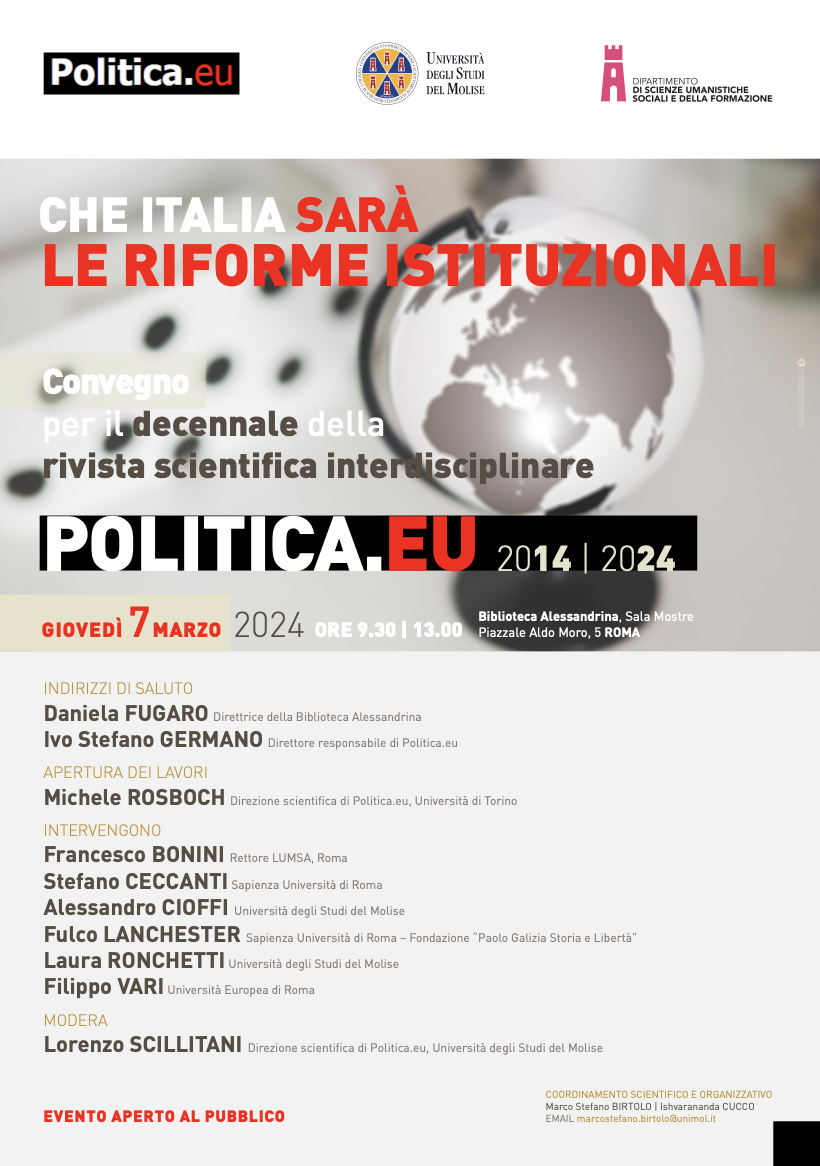 Che Italia sarà. Le riforme istituzionali